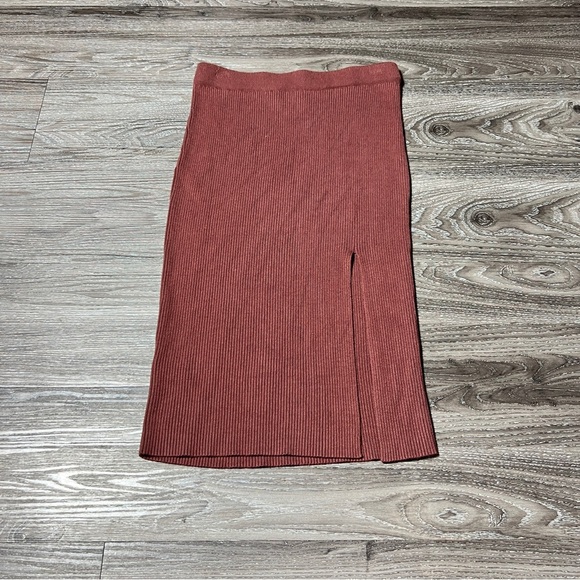 Abercrombie & Fitch Brown Midi Pencil Skirt with Slit - Picture 1 of 7